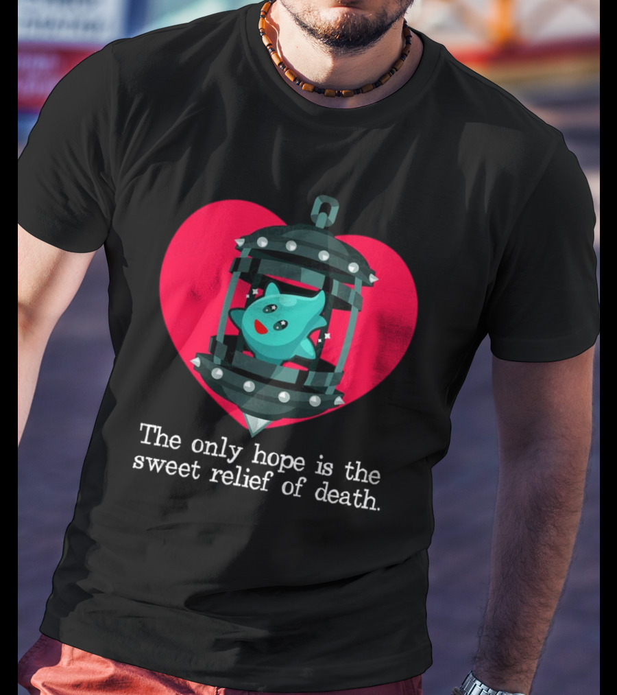 Sweet Relief Of Death With Heart And Caged Cute Ghost T-Shirt