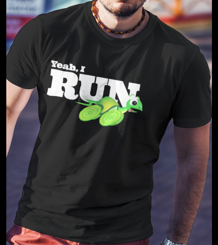 Turtle Yeah I Run Racing Green Run T-Shirt
