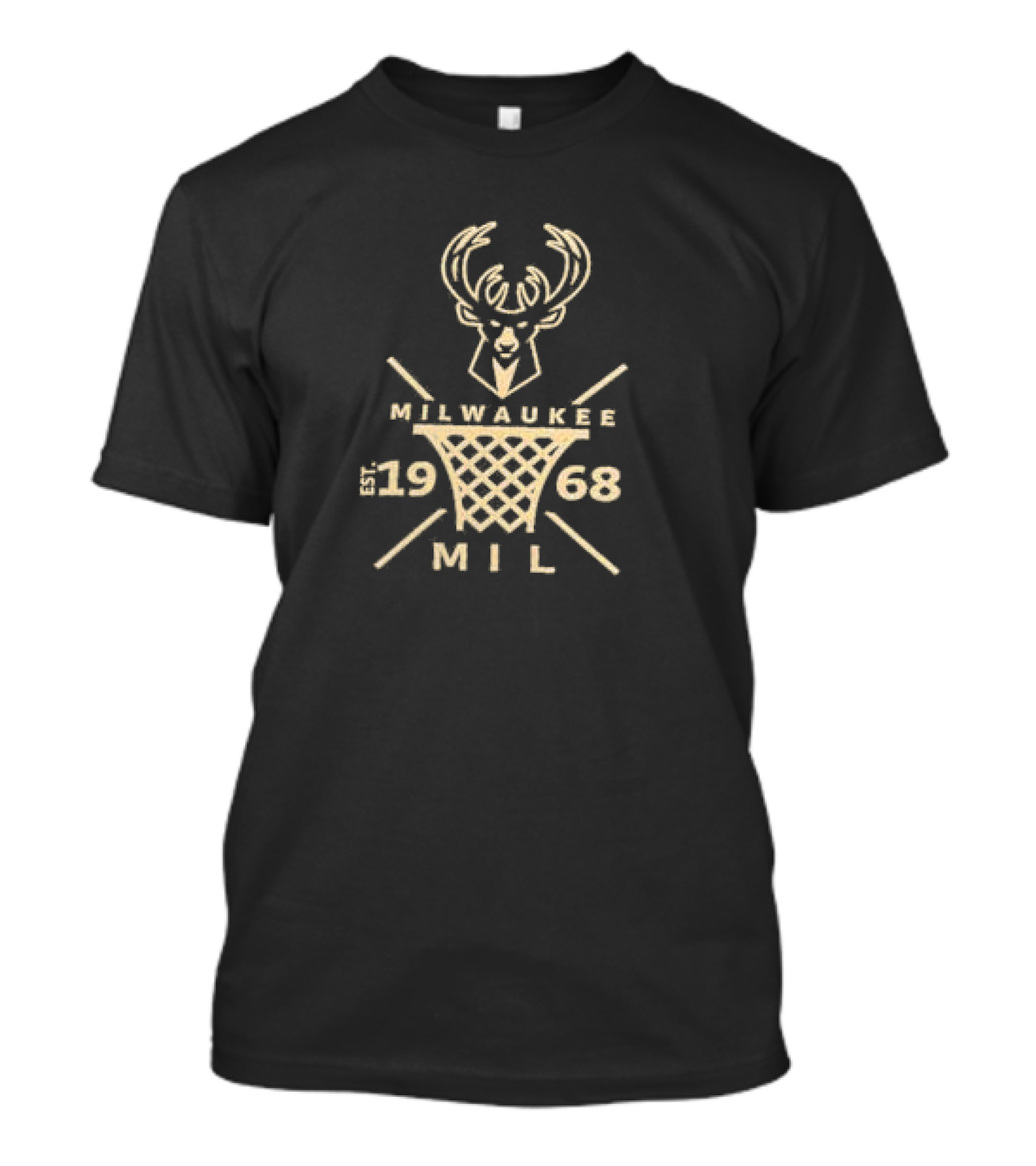 Milwaukee Bucks Est. 1968 Deer Logo 1111 Vel R. Phillips Ave Milwaukee T-Shirt