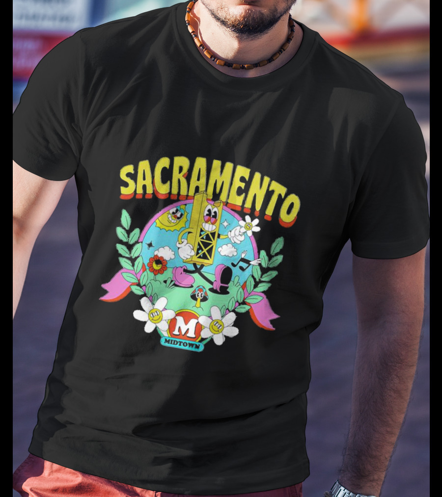 University Of Sacramento Midtown Cartoon Crest T-Shirt