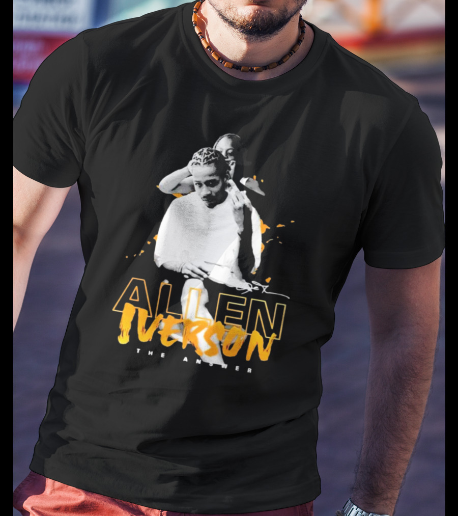 Allen Iverson The Answer Philadelphia 76ers Braided By His Mom Signature T-Shirt