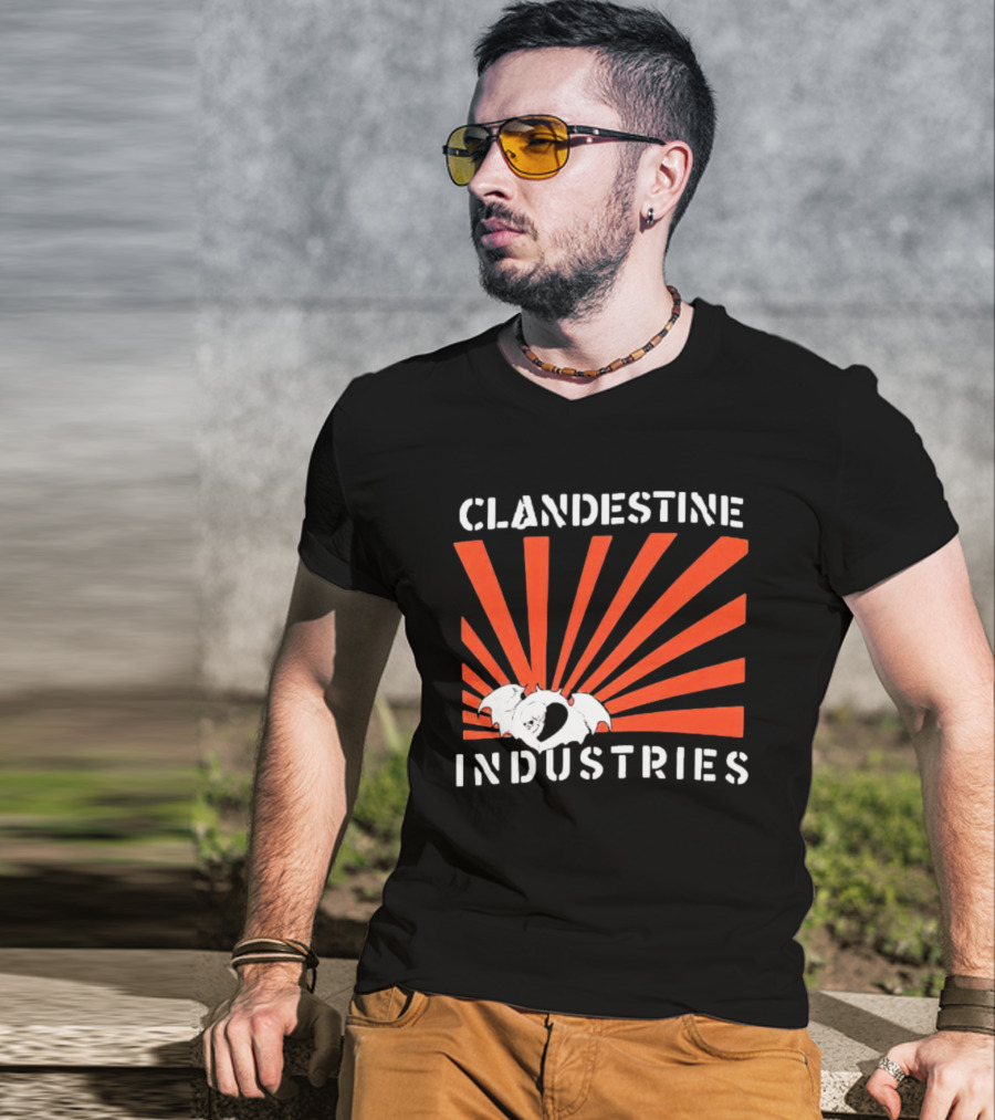Clandestine Industries Bat Wings Sunburst T-Shirt