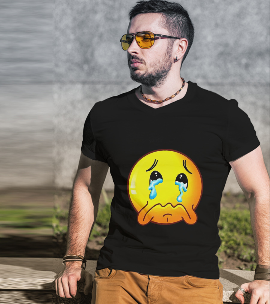 Ginger Sad Crying Emoji T-Shirt