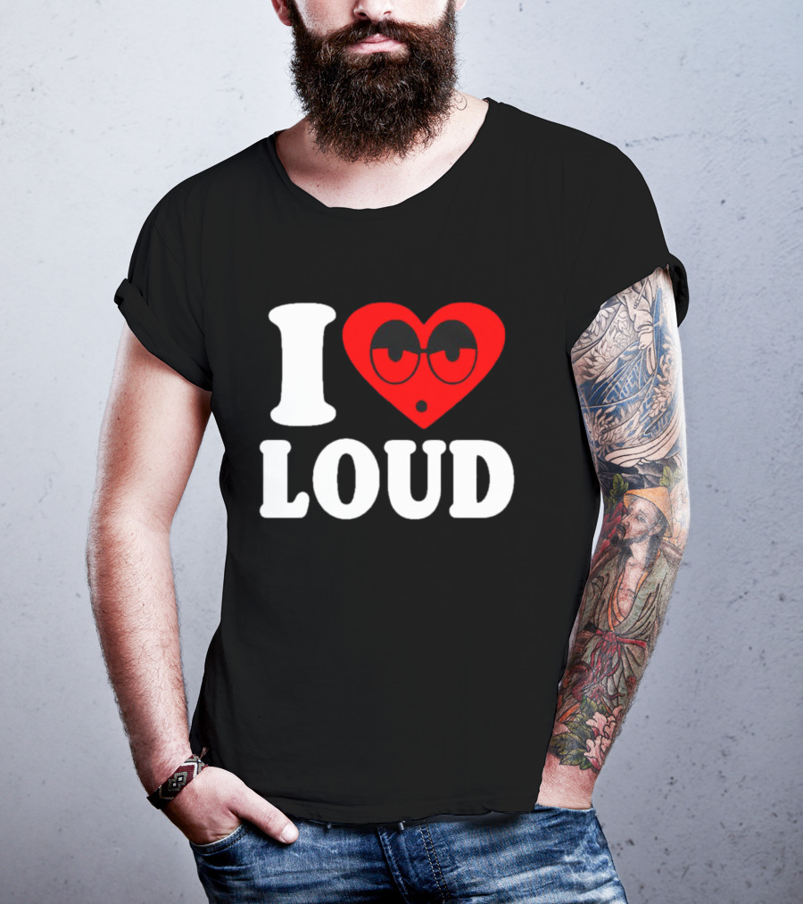 I Love Loud Heart Glasses Emoji T-Shirt