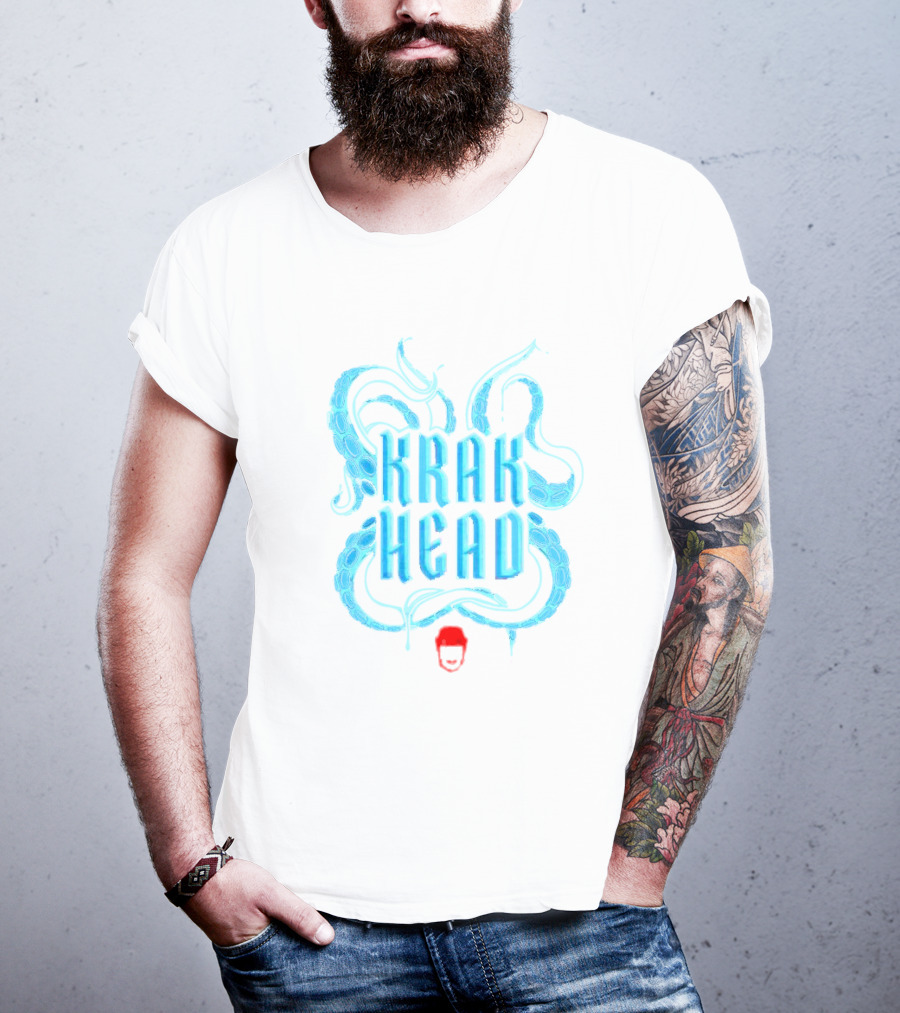 Krak Head Kraken Tentacles And Face T-Shirt
