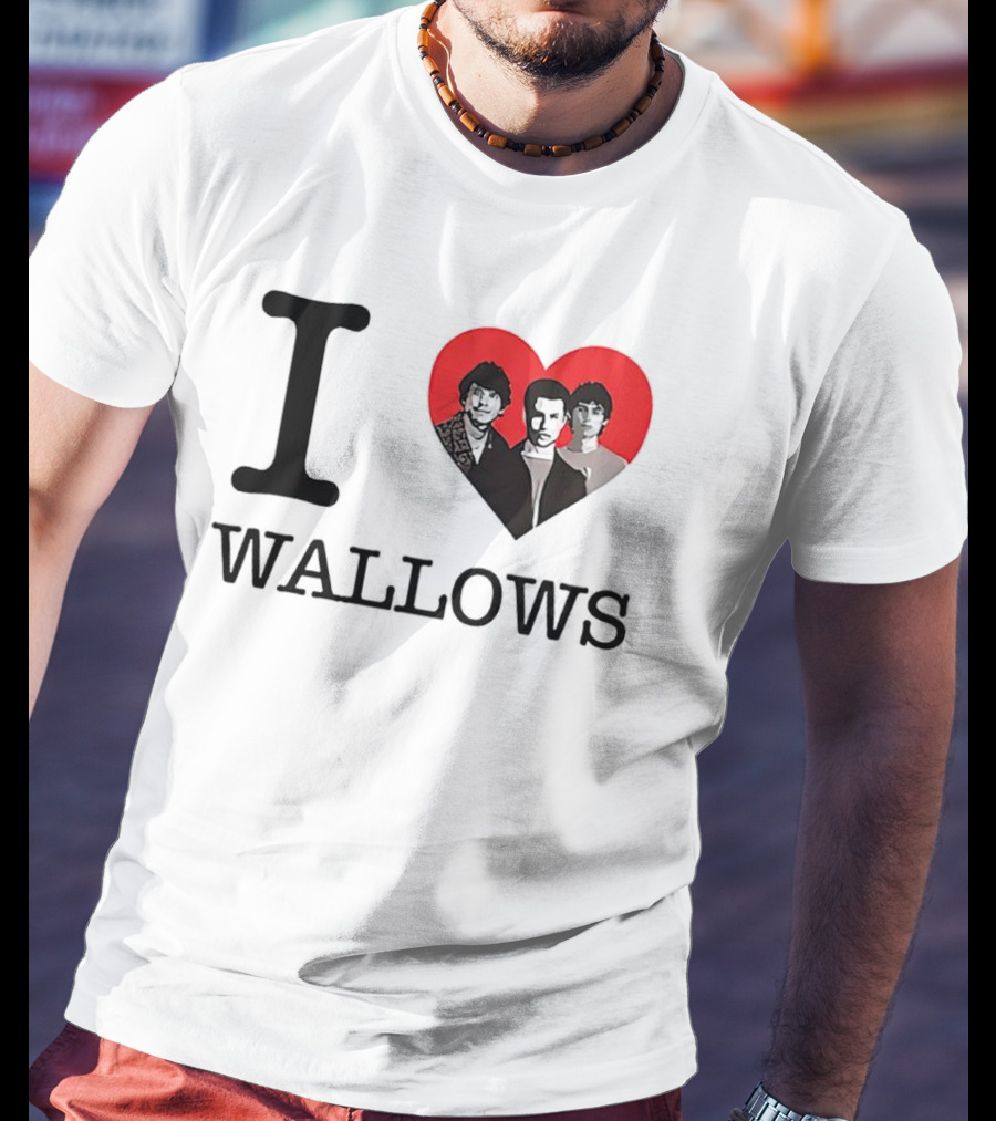 I Love Wallows Band Trio Red Heart T-Shirt