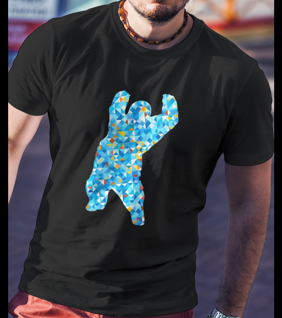 Monster Madness Polygon Pattern Style Gorilla Shape T-Shirt