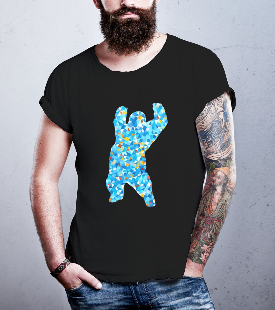 Monster Madness Polygon Pattern Style Gorilla Shape T-Shirt