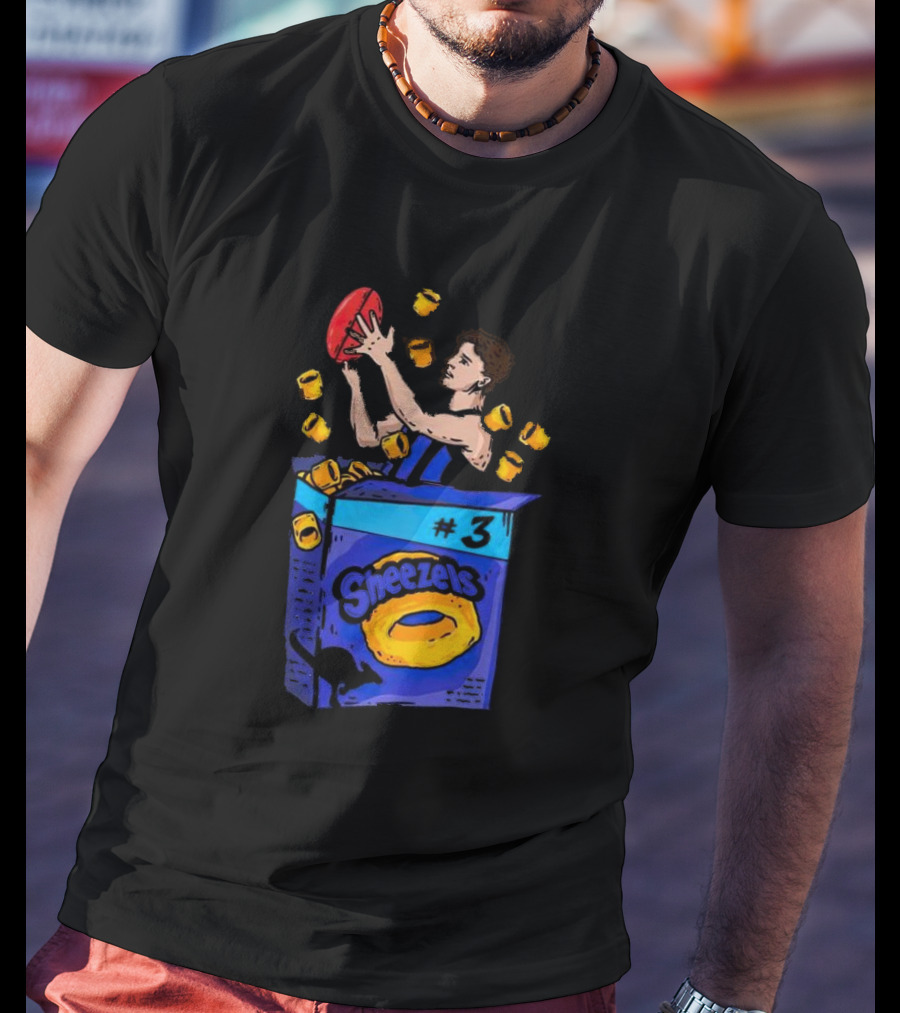 Sheezel’s Cheezels #3 Football Box With Yellow Chips And Player T-Shirt