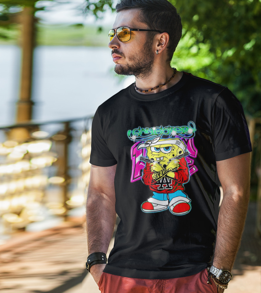 Gangster SpongeBob LA Crossed Arms T-Shirt