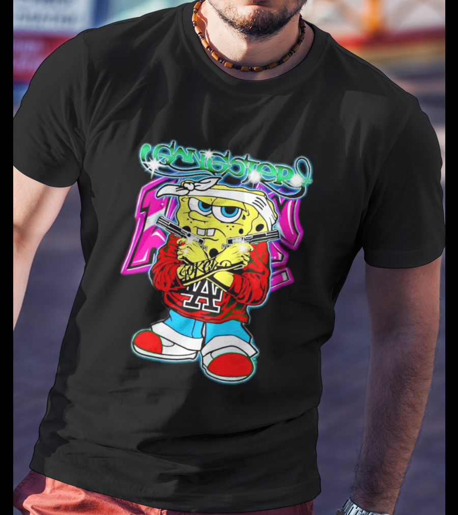 Gangster SpongeBob LA Crossed Arms T-Shirt