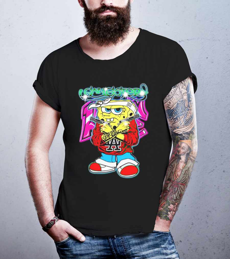 Gangster SpongeBob LA Crossed Arms T-Shirt