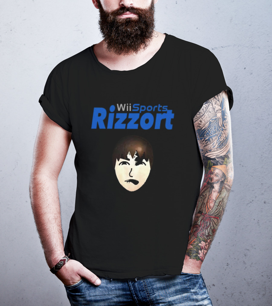 Wii Sports Rizzort Meme Gaming Parody With Character Face T-Shirt