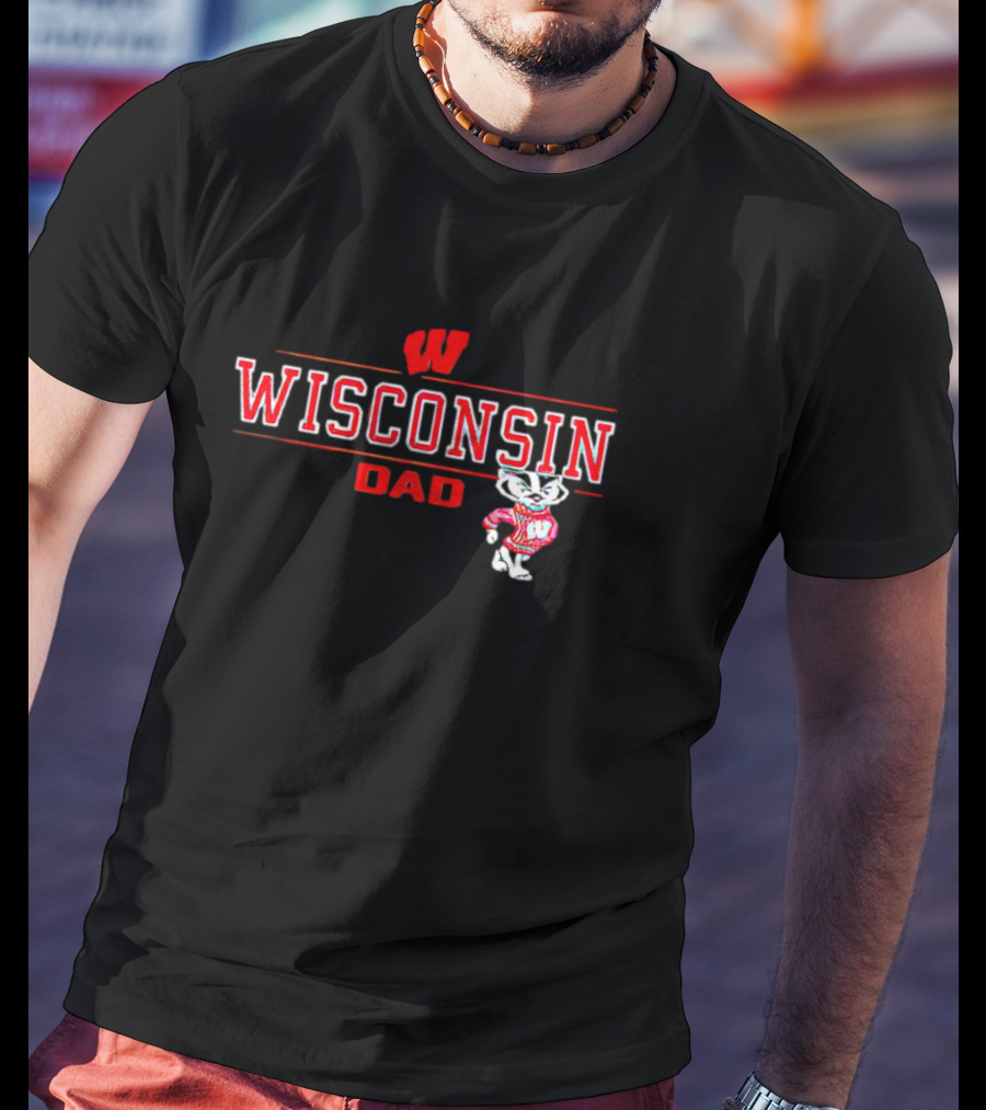 Wisconsin Dad Badgers Volleyball T-Shirt