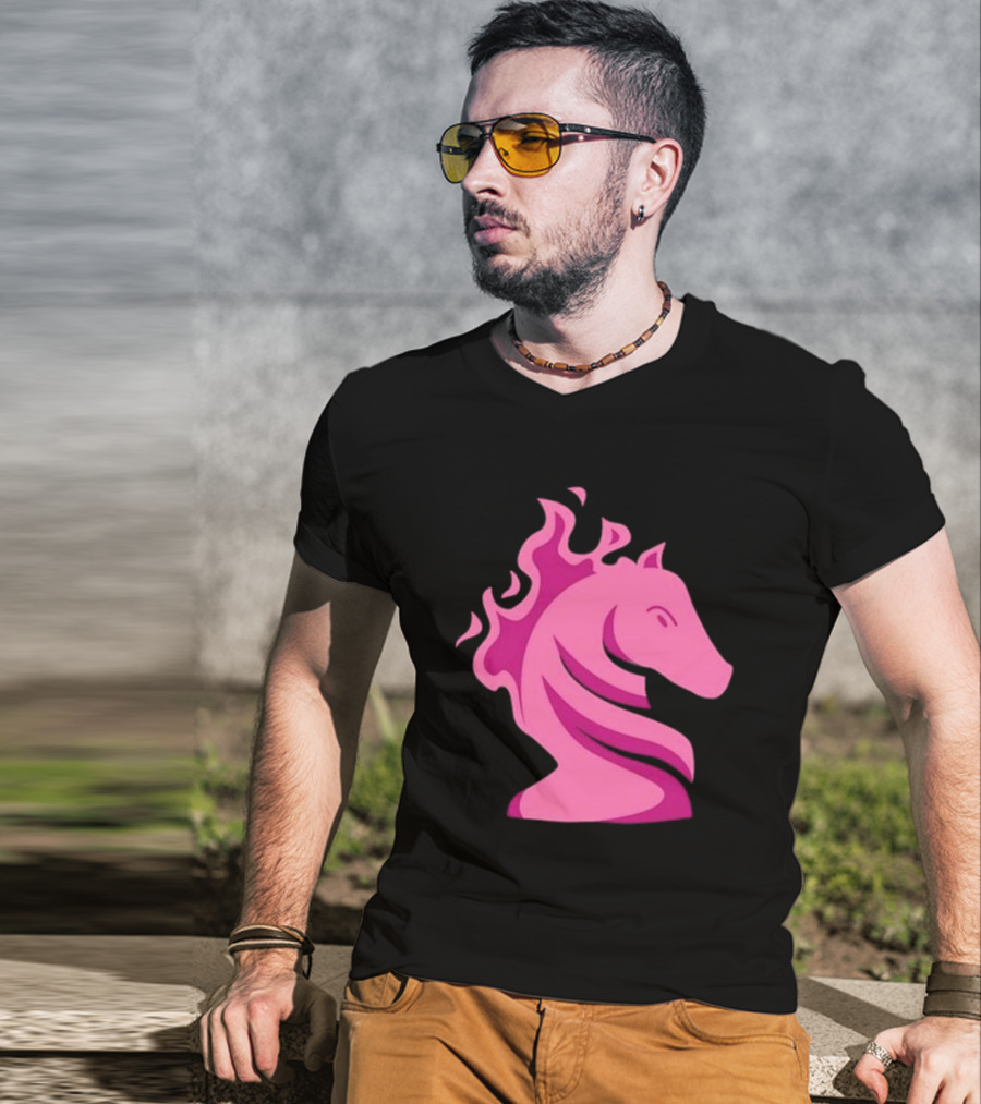 Gotham Knights Chess Symbolic Flaming Horse T-Shirt