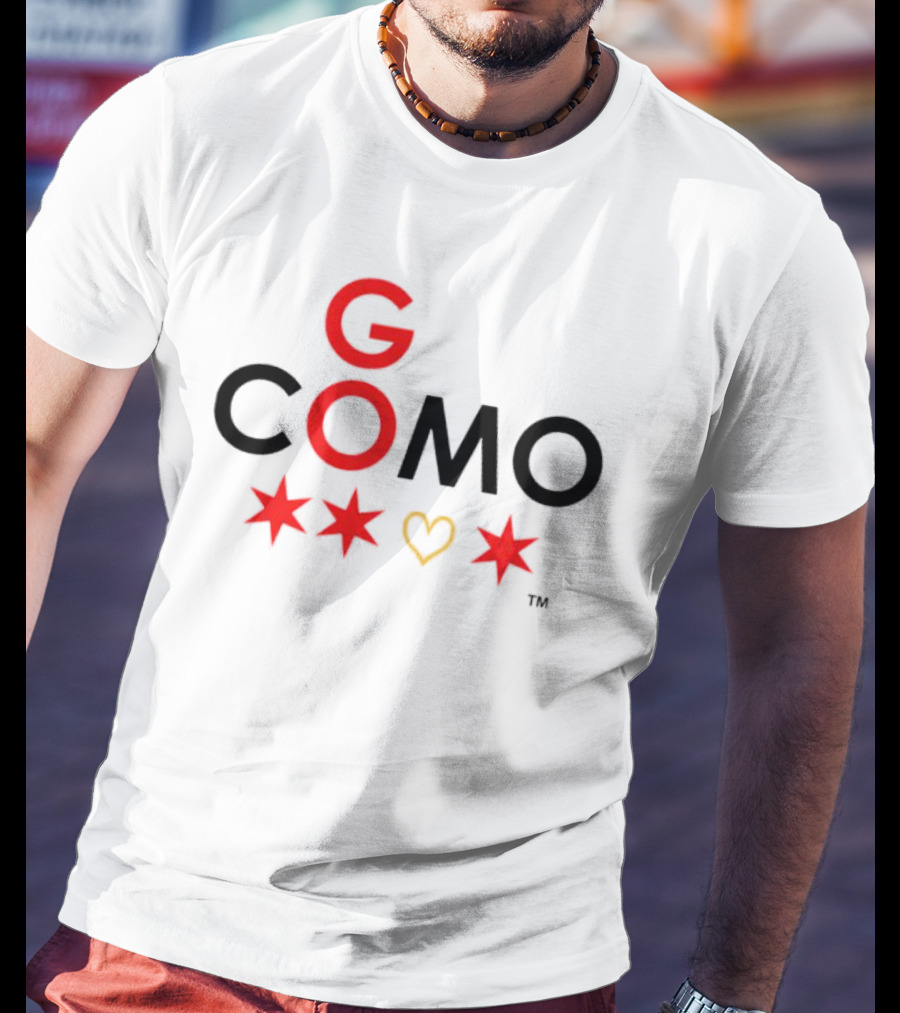 G COMO Red Stars Heart T-Shirt