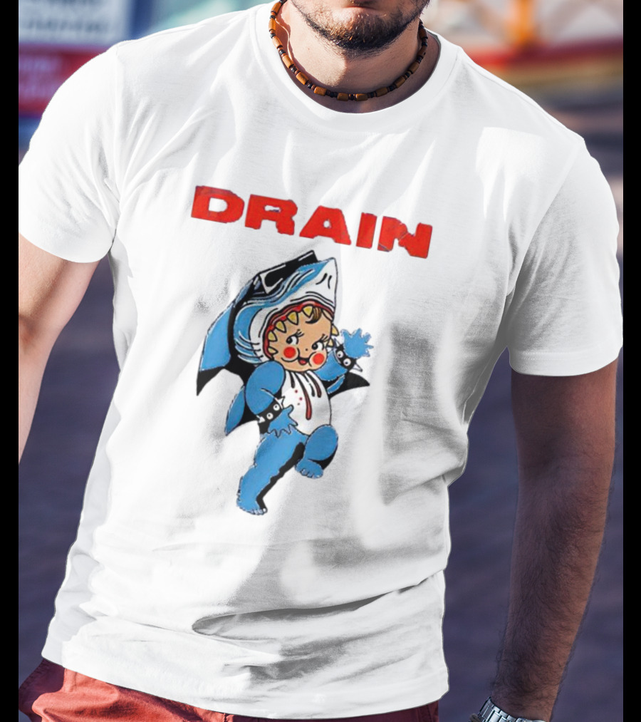 Drain Kewpie Shark Costume Charm T-Shirt