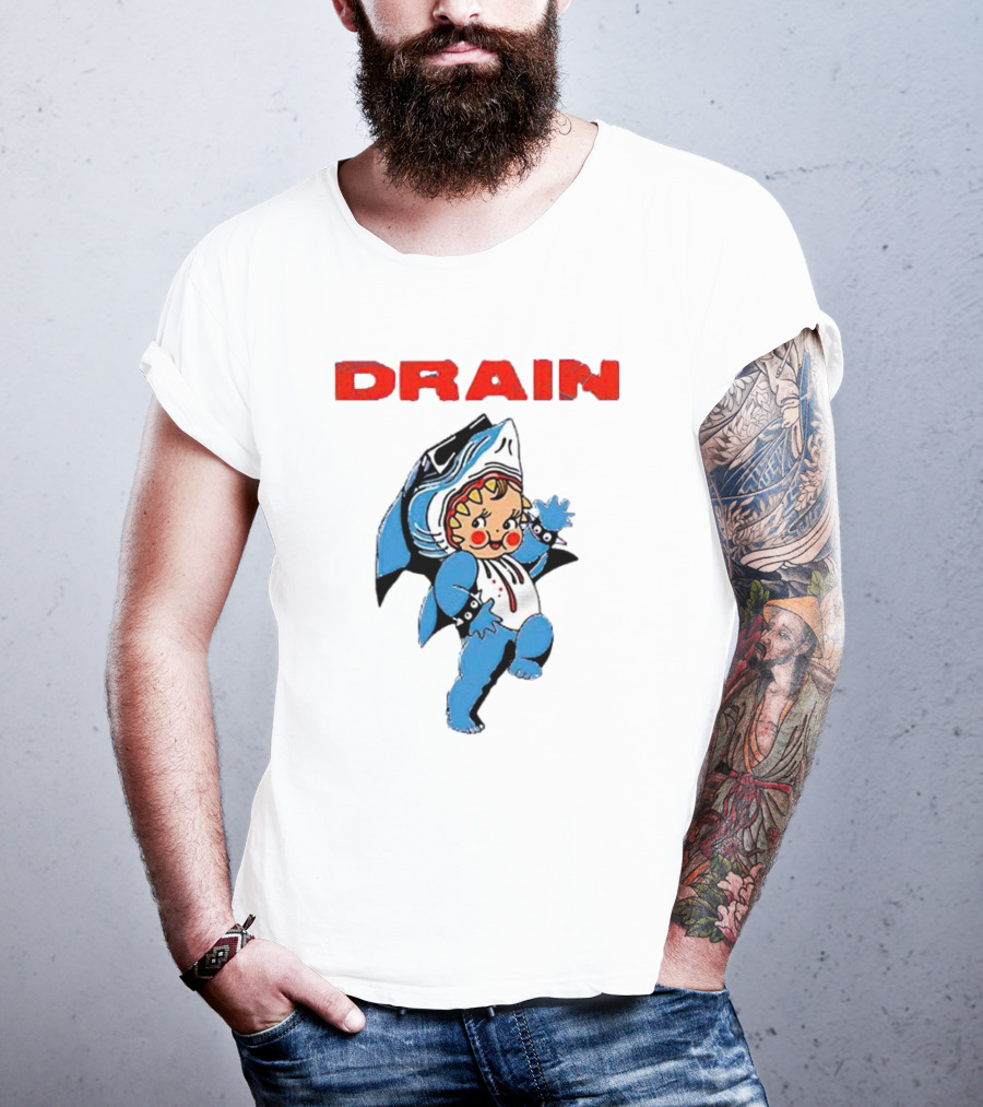 Drain Kewpie Shark Costume Charm T-Shirt