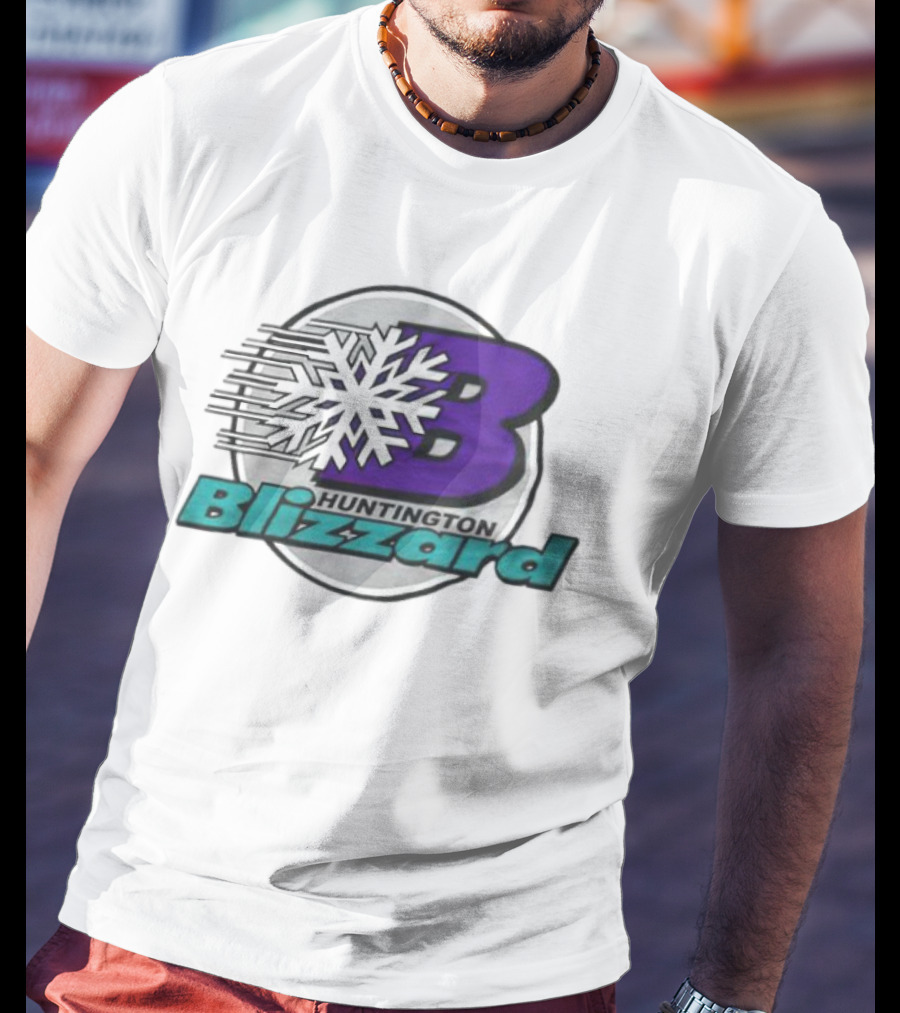Huntington Blizzard Snowflake Logo Bold Letter B T-Shirt