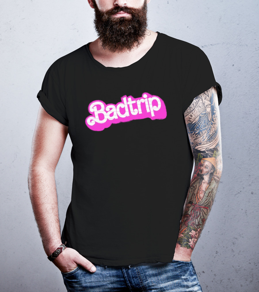Linya-Linya Badtrip Pink Bubble Text T-Shirt