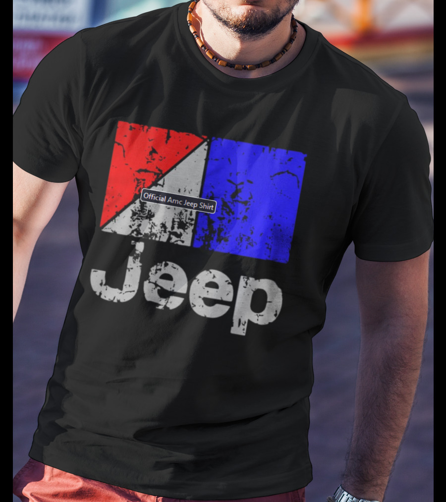 AMC Jeep Red Blue T-Shirt