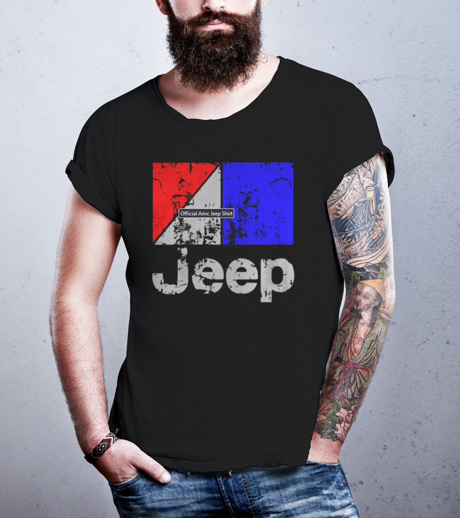 AMC Jeep Red Blue T-Shirt