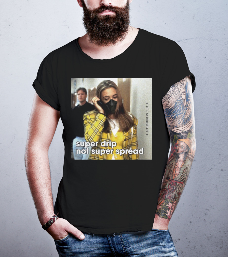 Super Drip Not Super Spread Berlin Buyers Club Plaid Fashion Mask T-Shirt