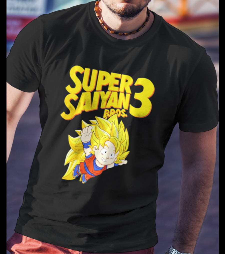Super Saiyan 3 Bros Vintage Gaming Fusion T-Shirt