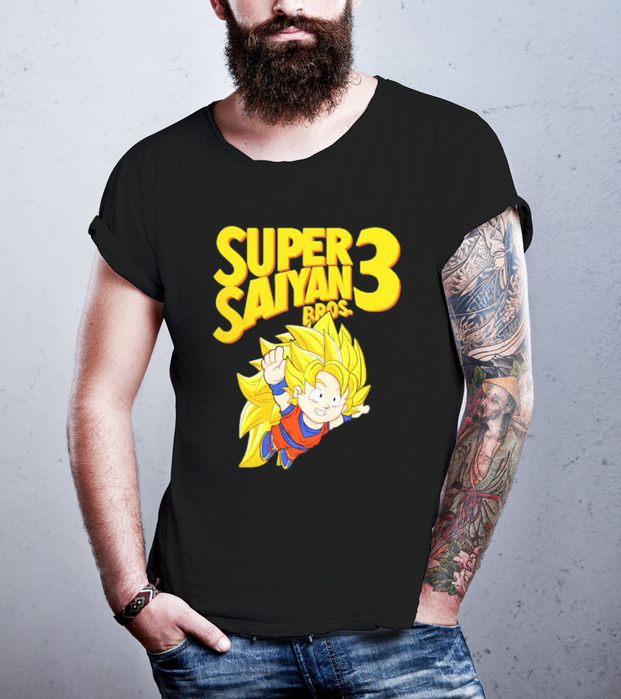 Super Saiyan 3 Bros Vintage Gaming Fusion T-Shirt