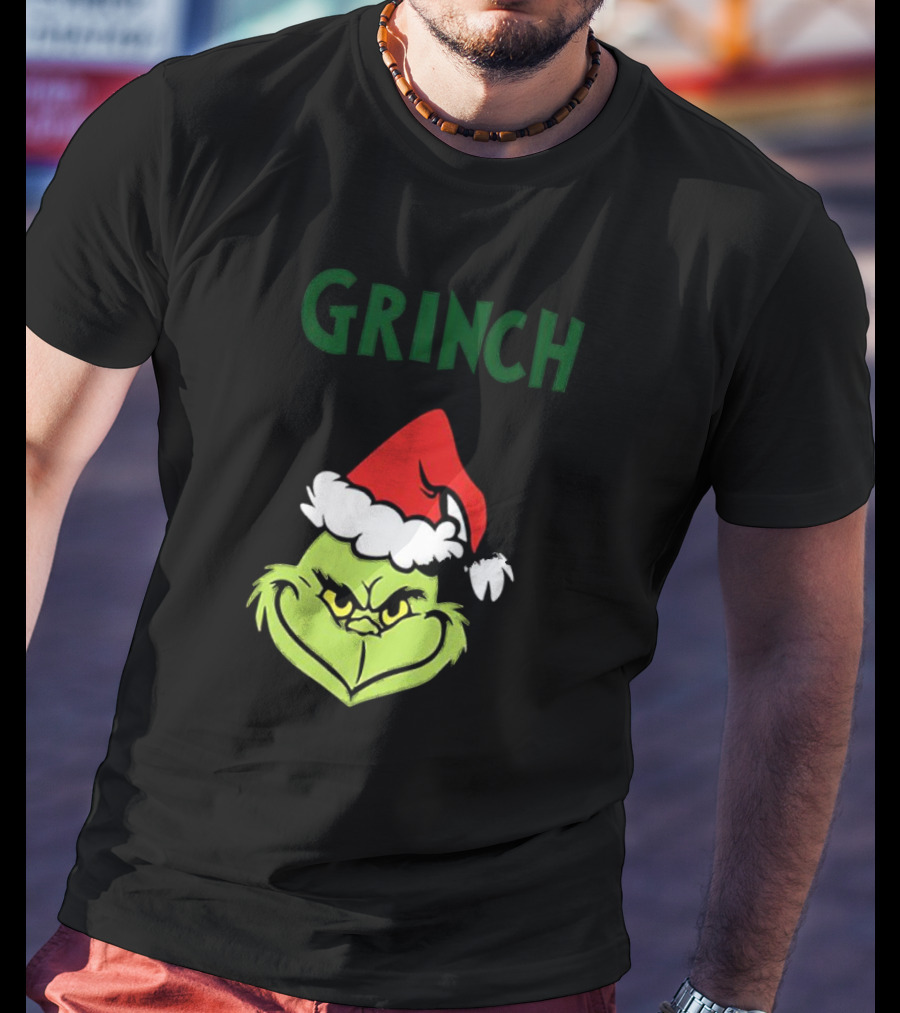The Grinch Santa Hat Christmas T-Shirt