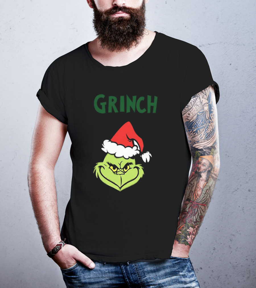 The Grinch Santa Hat Christmas T-Shirt