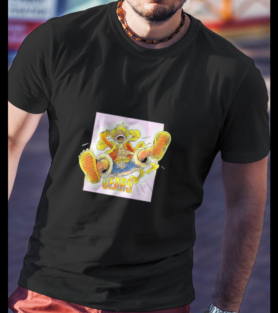 Monkey D. Luffy Gear 5 Jumping Action Anime T-Shirt