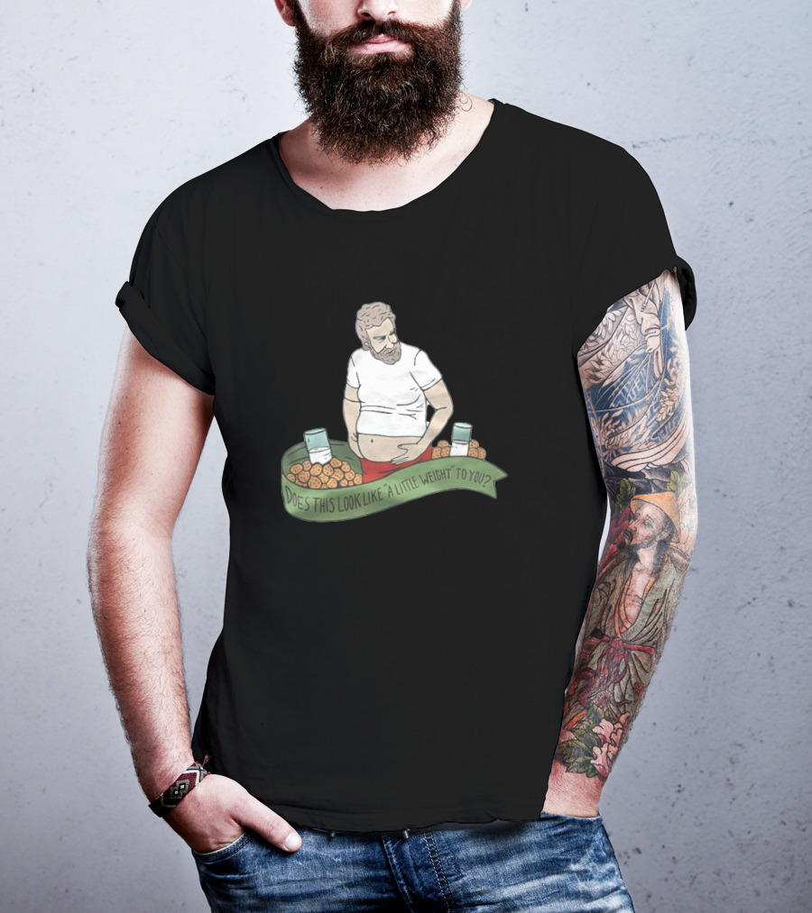 The Santa Clause Does This Look Like A Little Weight To You Milk Cookies T-Shirt
