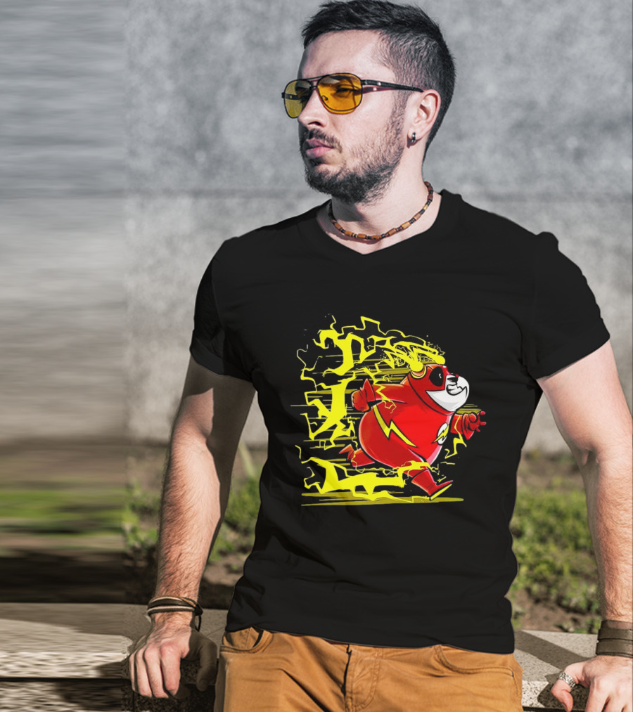 Flash Panda Velocipanda Lightning Hero Charge T-Shirt