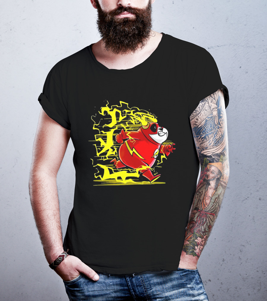 Flash Panda Velocipanda Lightning Hero Charge T-Shirt