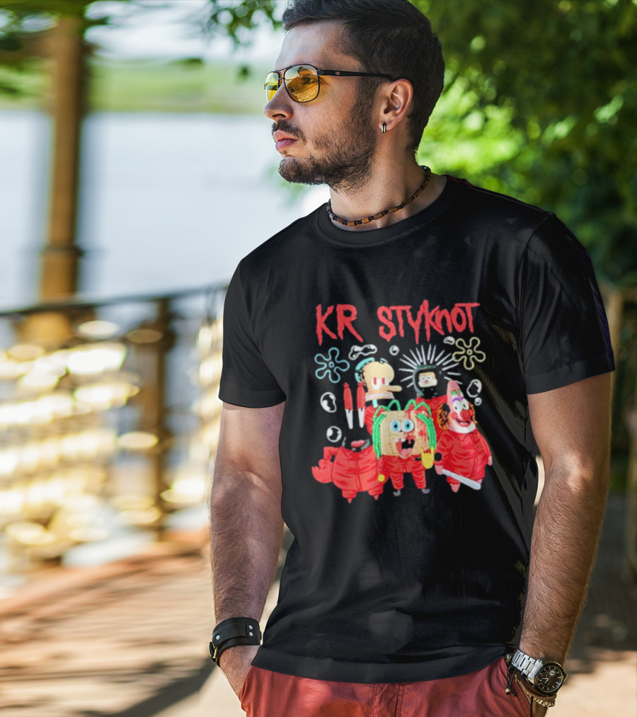 KRSTYKnot Slipknot Spongebob Crossover Characters SpongeBob SquarePants T-Shirt