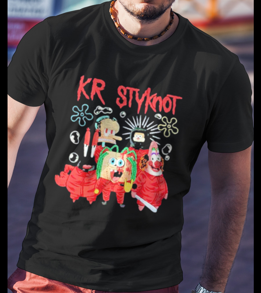 KRSTYKnot Slipknot Spongebob Crossover Characters SpongeBob SquarePants T-Shirt