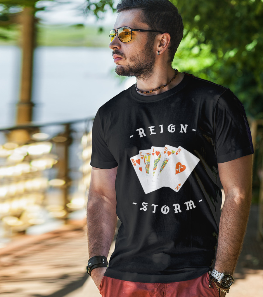 Reign X Playing Cards Hearts Deck Storm T-Shirt