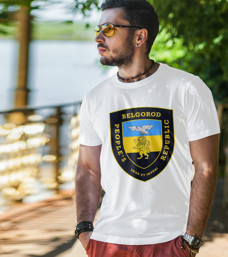Belgorod People's Republic Emblem Vexa Et Inveni Shield Lion And Eagle Crest T-Shirt