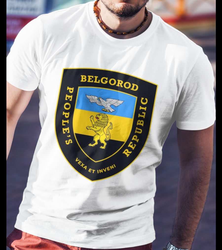 Belgorod People's Republic Emblem Vexa Et Inveni Shield Lion And Eagle Crest T-Shirt