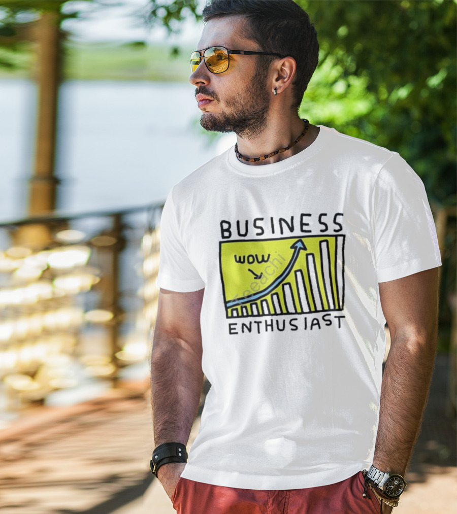 Business Enthusiast Wow Arrow Graph T-Shirt
