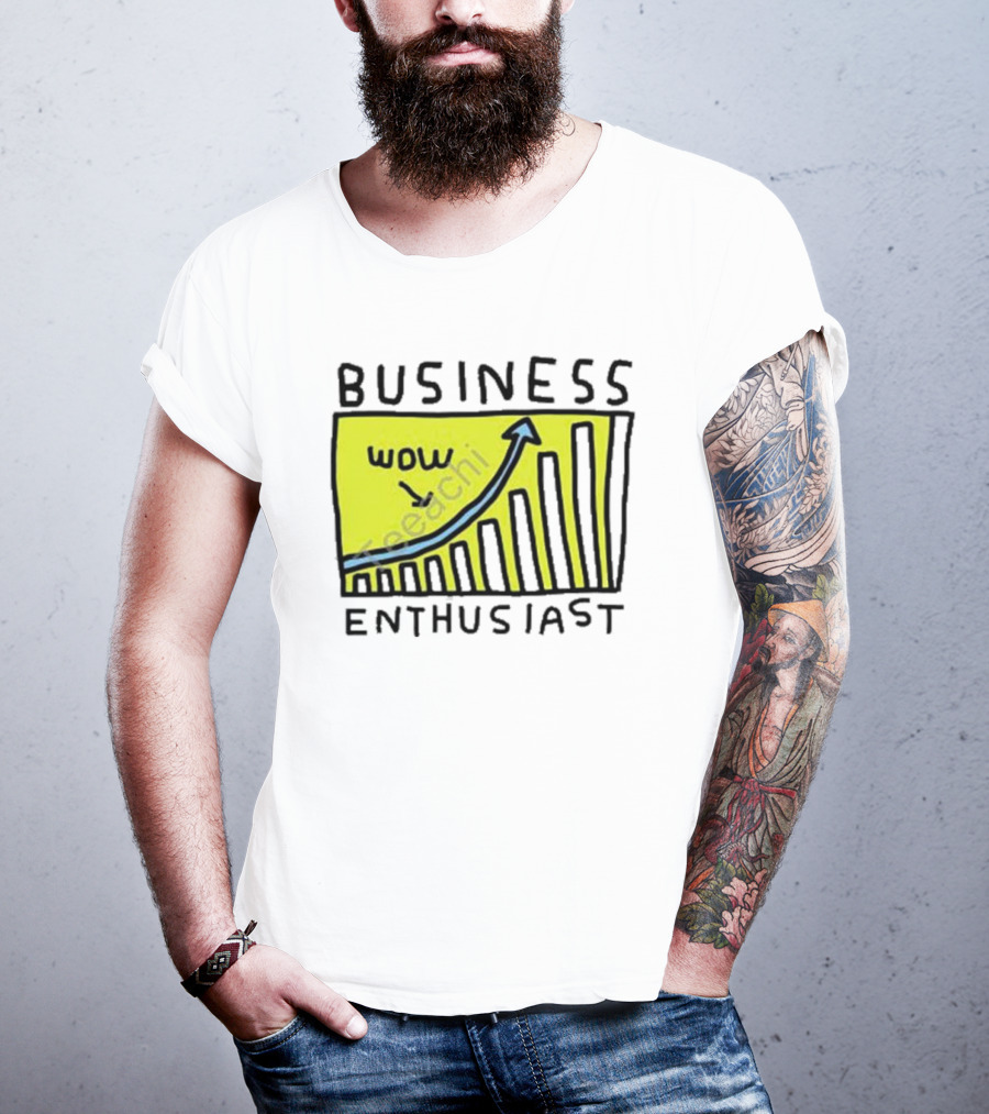 Business Enthusiast Wow Arrow Graph T-Shirt