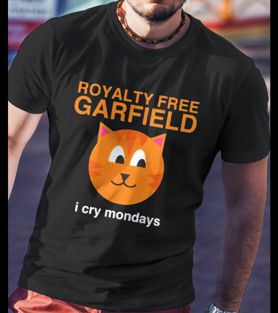 Royalty Free Garfield I Cry Mondays Iconic Meme T-Shirt