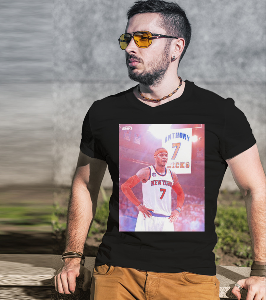 Anthony 7 New York Knicks Basketball Jersey T-Shirt