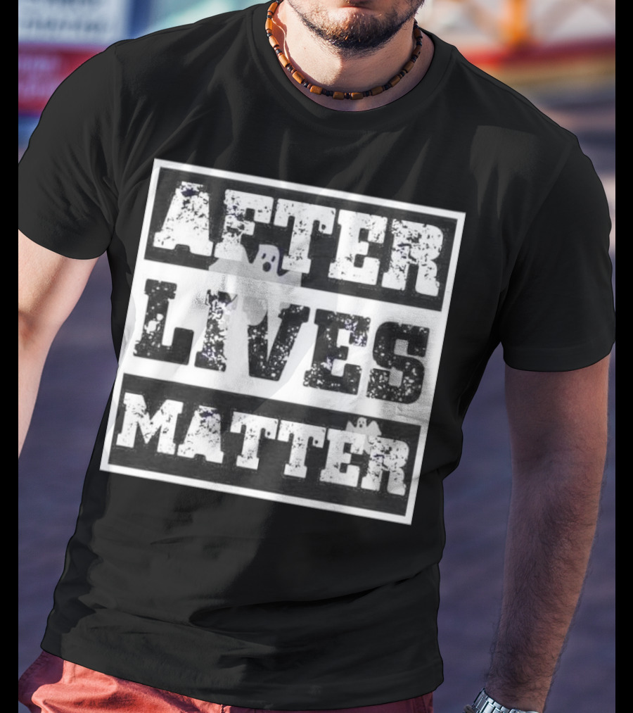 Boo After Lives Matter Ghosts Textured Halloween T-Shirt