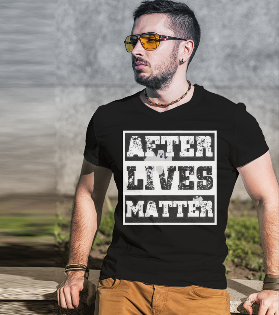 Boo After Lives Matter Ghosts Textured Halloween T-Shirt
