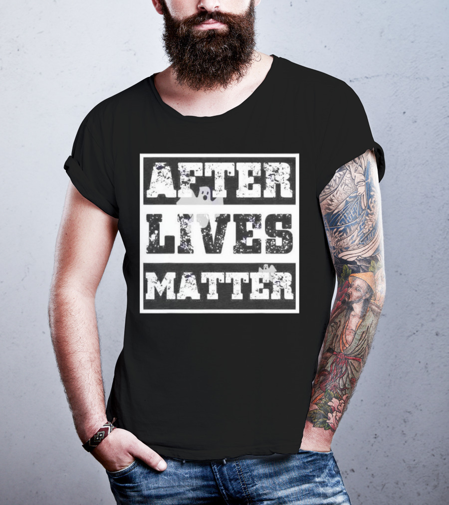 Boo After Lives Matter Ghosts Textured Halloween T-Shirt