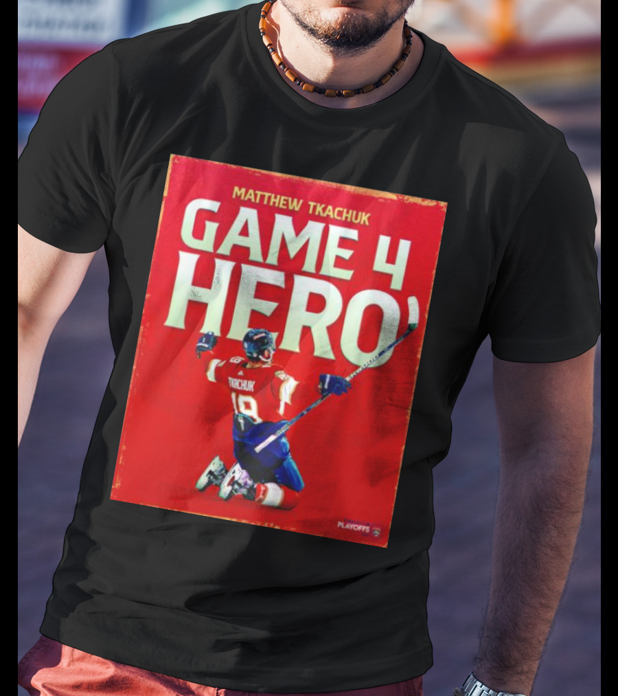Matthew Tkachuk Game 4 Hero Playoffs T-Shirt
