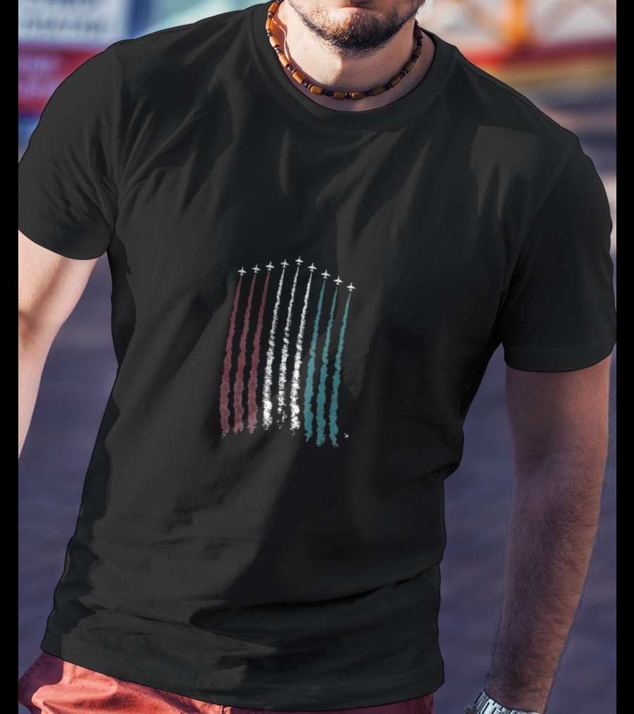 Red White Blue Air Force Flyover Formation T-Shirt