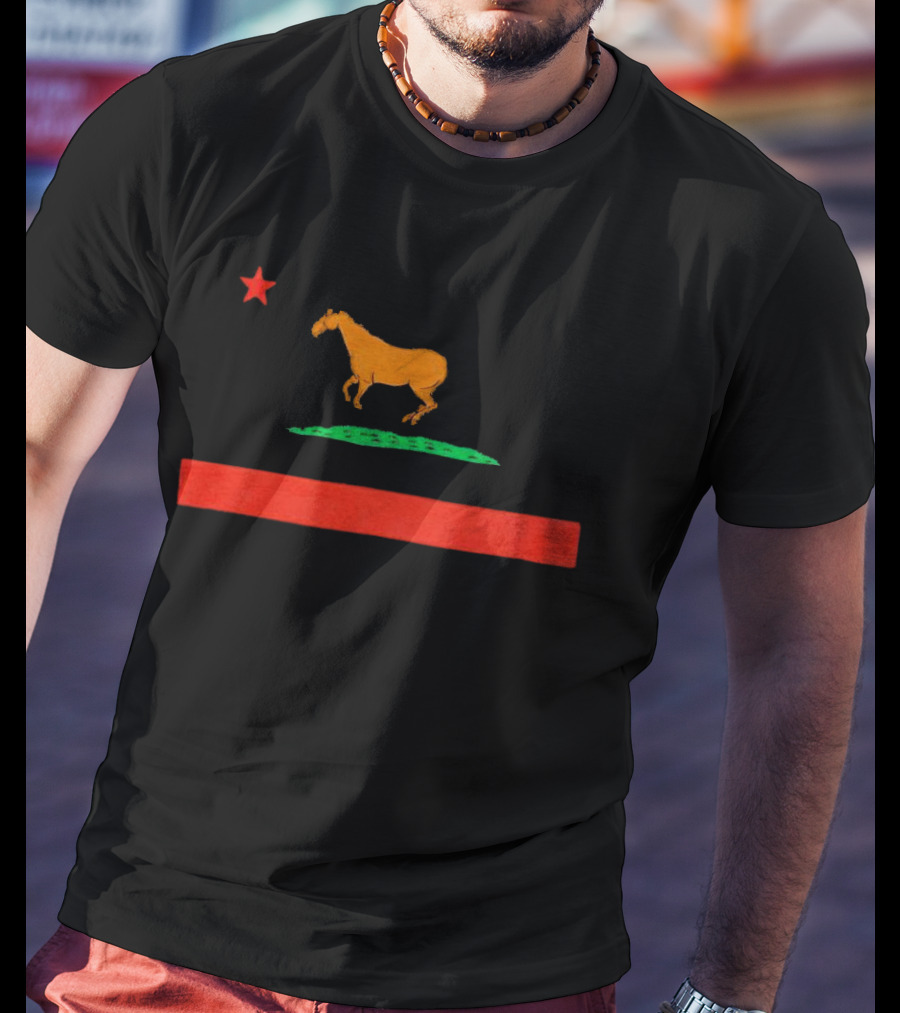 Kentucky Republic Horse With Star And Red Bar T-Shirt